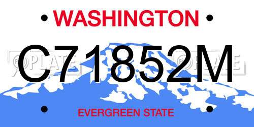 C71852M Washington License Plate
