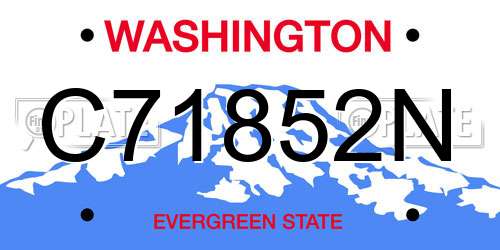 C71852N Washington License Plate