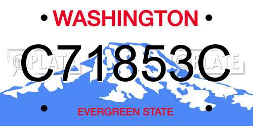 C71853C Washington License Plate
