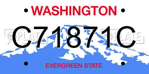 C71871C Washington License Plate