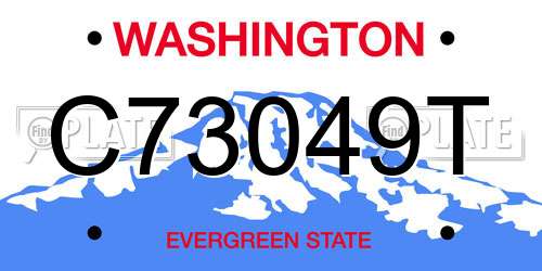 C73049T Washington License Plate