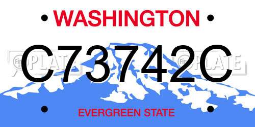 C73742C Washington License Plate