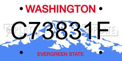 C73831F Washington License Plate