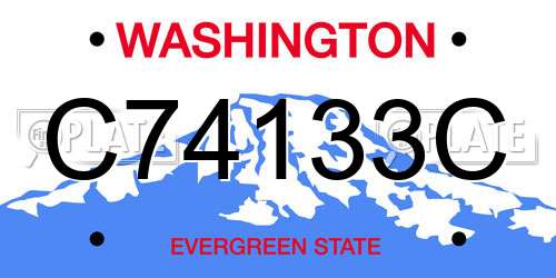 C74133C Washington License Plate