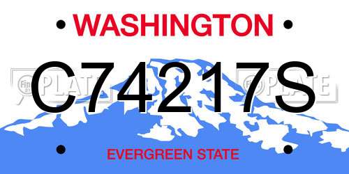 C74217S Washington License Plate