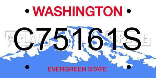 C75161S Washington License Plate