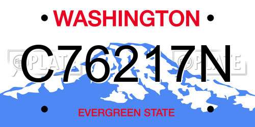 C76217N Washington License Plate