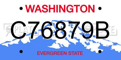 C76879B Washington License Plate