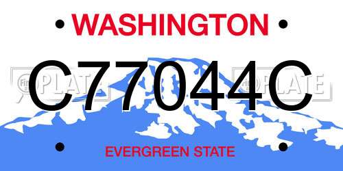 C77044C Washington License Plate