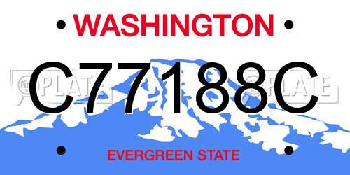 C77188C Washington License Plate
