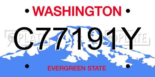C77191Y Washington License Plate