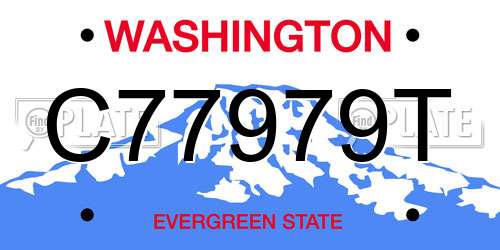 C77979T Washington License Plate