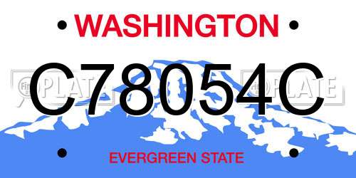 C78054C Washington License Plate