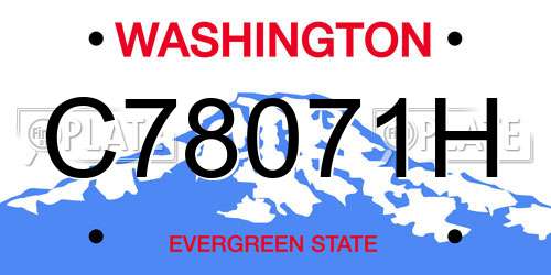 C78071H Washington License Plate