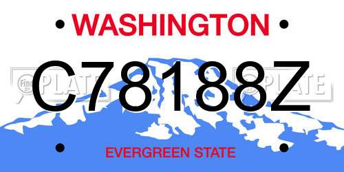C78188Z Washington License Plate