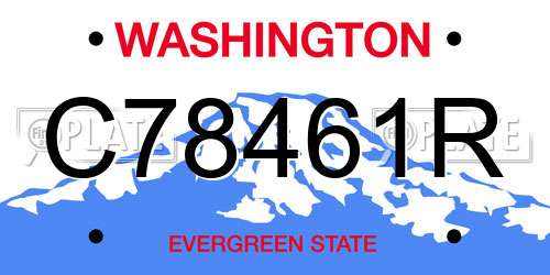 C78461R Washington License Plate