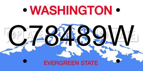 C78489W Washington License Plate