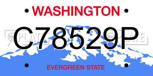 C78529P Washington License Plate