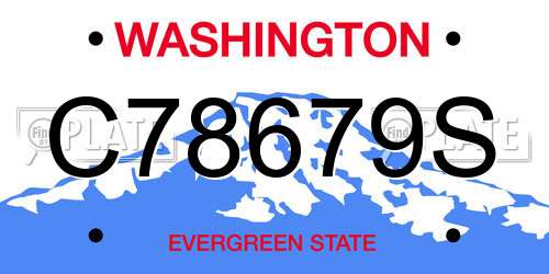 C78679S Washington License Plate