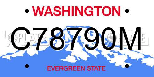 C78790M Washington License Plate
