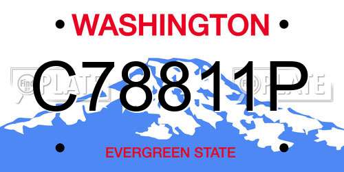 C78811P Washington License Plate