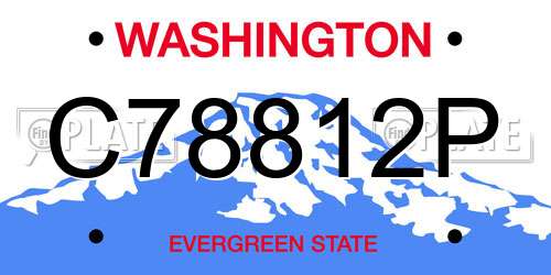 C78812P Washington License Plate
