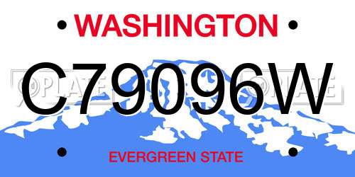 C79096W Washington License Plate
