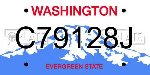 C79128J Washington License Plate