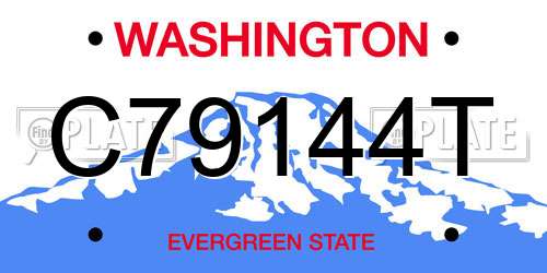 C79144T Washington License Plate