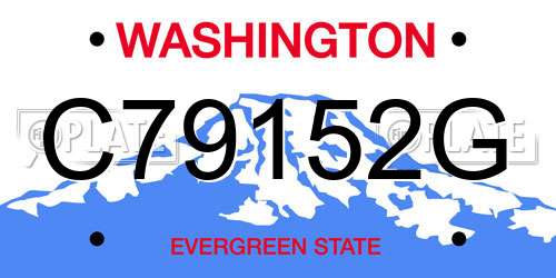 C79152G Washington License Plate