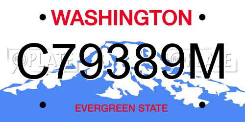 C79389M Washington License Plate