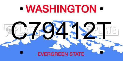 C79412T Washington License Plate