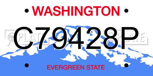 C79428P Washington License Plate