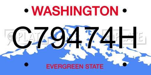 C79474H Washington License Plate