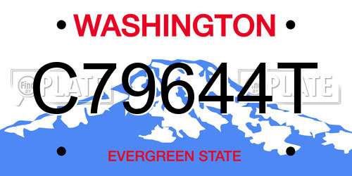 C79644T Washington License Plate