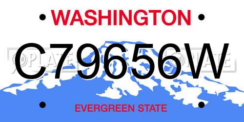 C79656W Washington License Plate