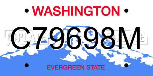 C79698M Washington License Plate