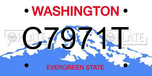 C7971T Washington License Plate