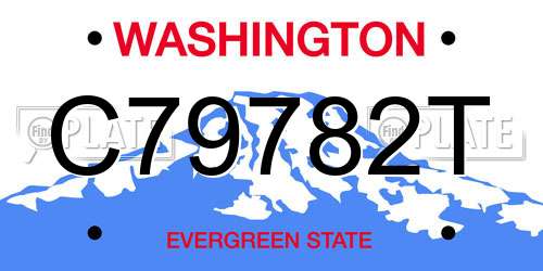 C79782T Washington License Plate