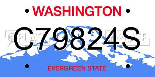 C79824S Washington License Plate