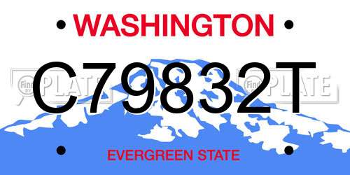 C79832T Washington License Plate