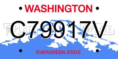 C79917V Washington License Plate