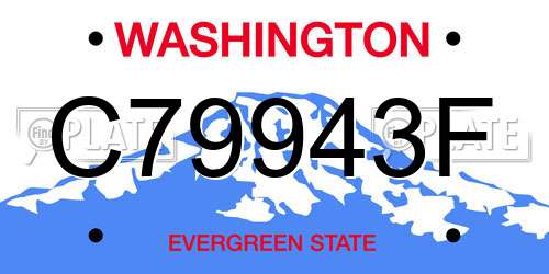 C79943F Washington License Plate
