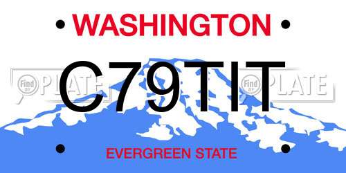 C79TIT Washington License Plate
