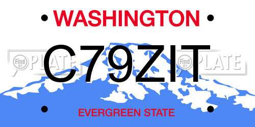 C79ZIT Washington License Plate