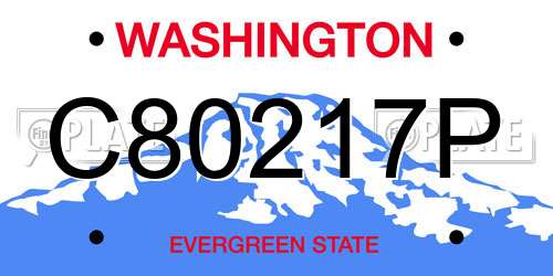 C80217P Washington License Plate
