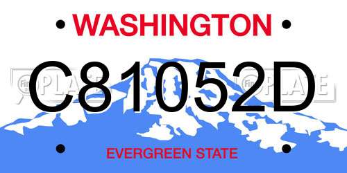C81052D Washington License Plate