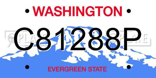 C81288P Washington License Plate