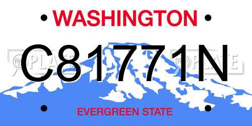 C81771N Washington License Plate