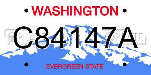 C84147A Washington License Plate